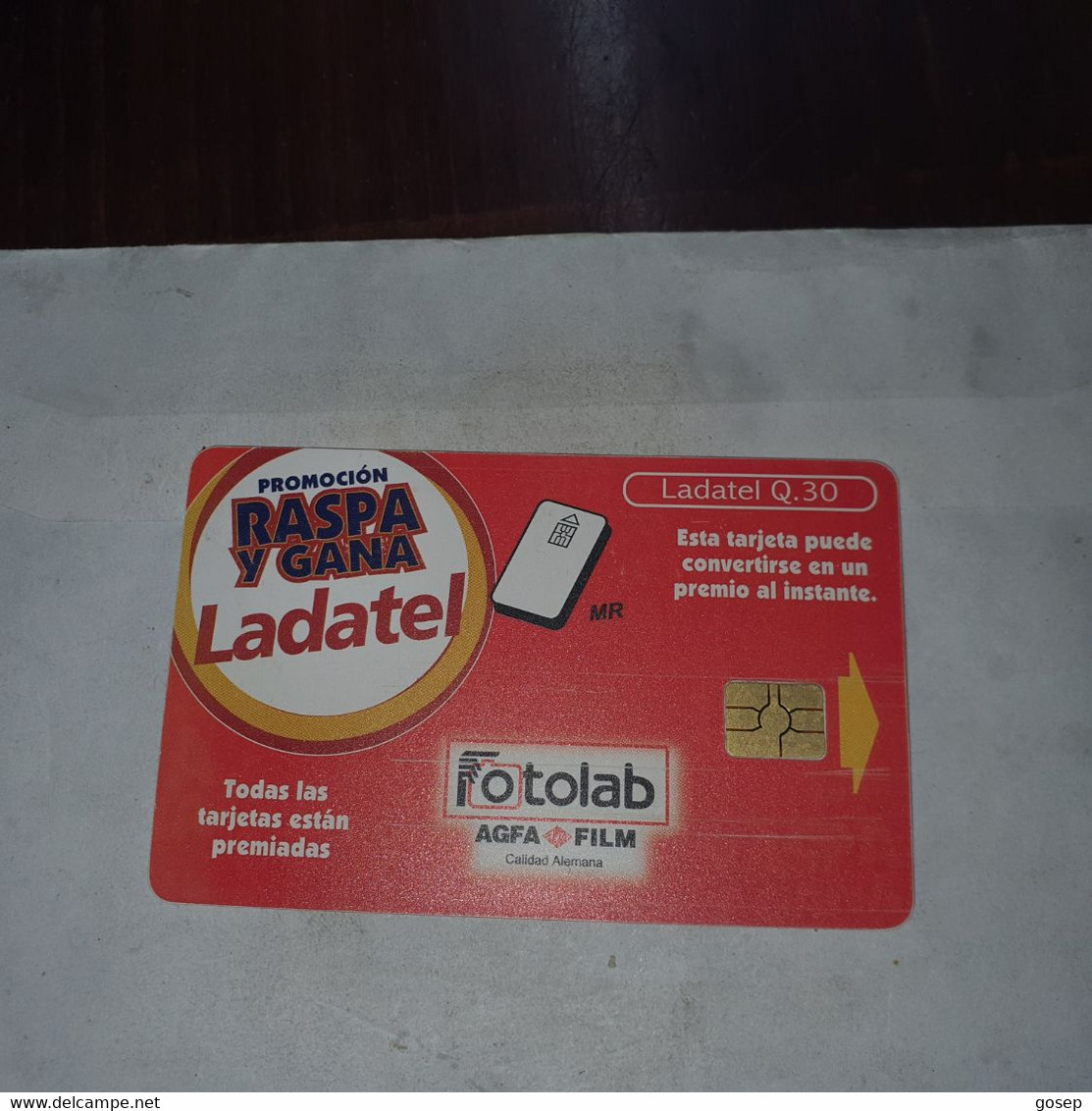 Guatemala-(gua-?)-raspa Y Gana-(14)-(ladatel Q.30)-(0023530648)-used Card+1card Prepiad Free - Guatemala