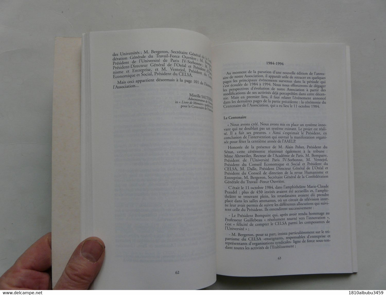 ASSOCIATION DES ANCIENS ELEVES DE LETTRES ET SCIENCES HUMAINES DES UNIVERSITES DE PARIS - ANNUAIRE 1995 - Telephone Directories