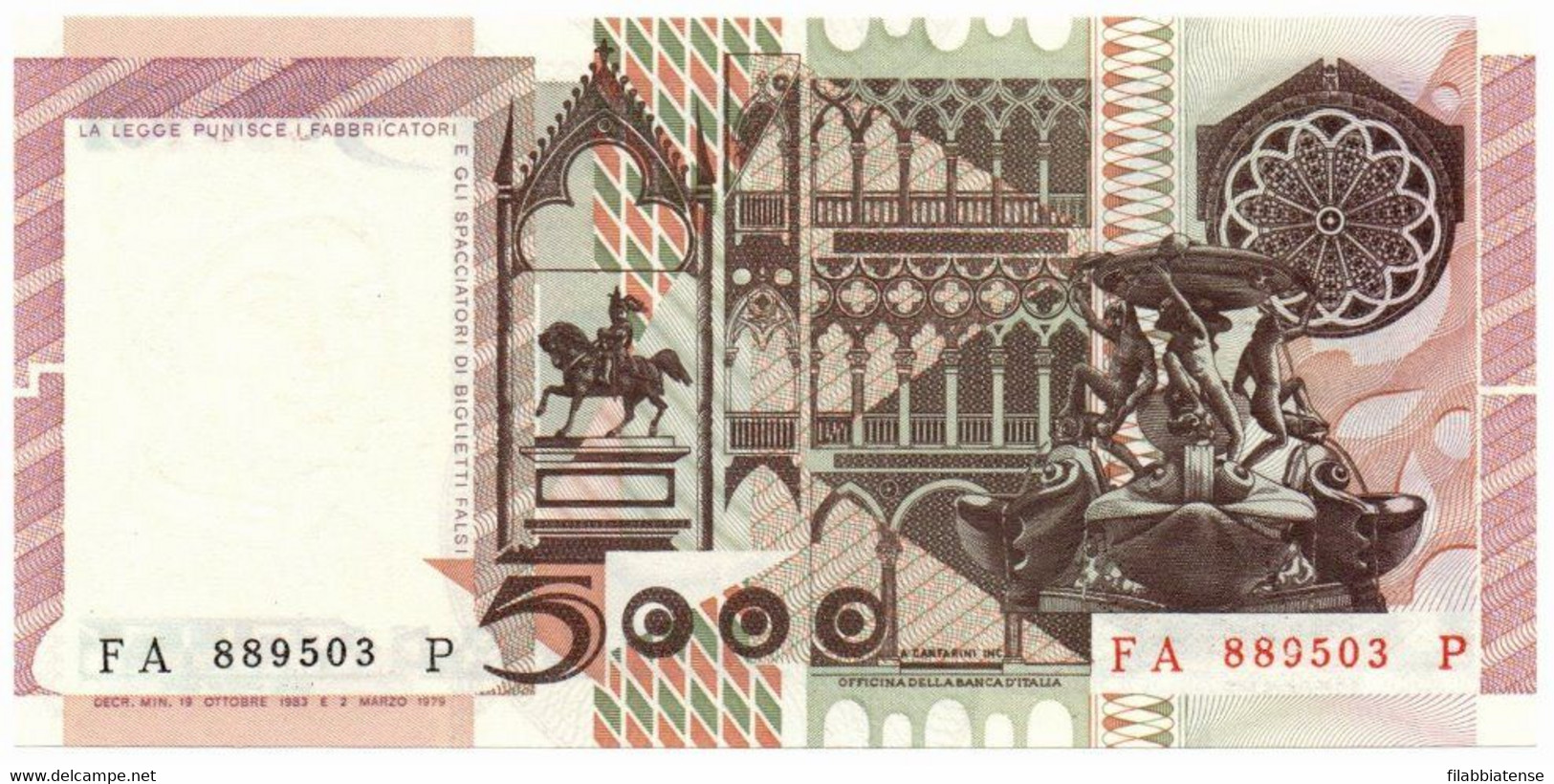 Italia - 5.000 Lire 1983 Antonello Da Messina    ---- - 5000 Lire