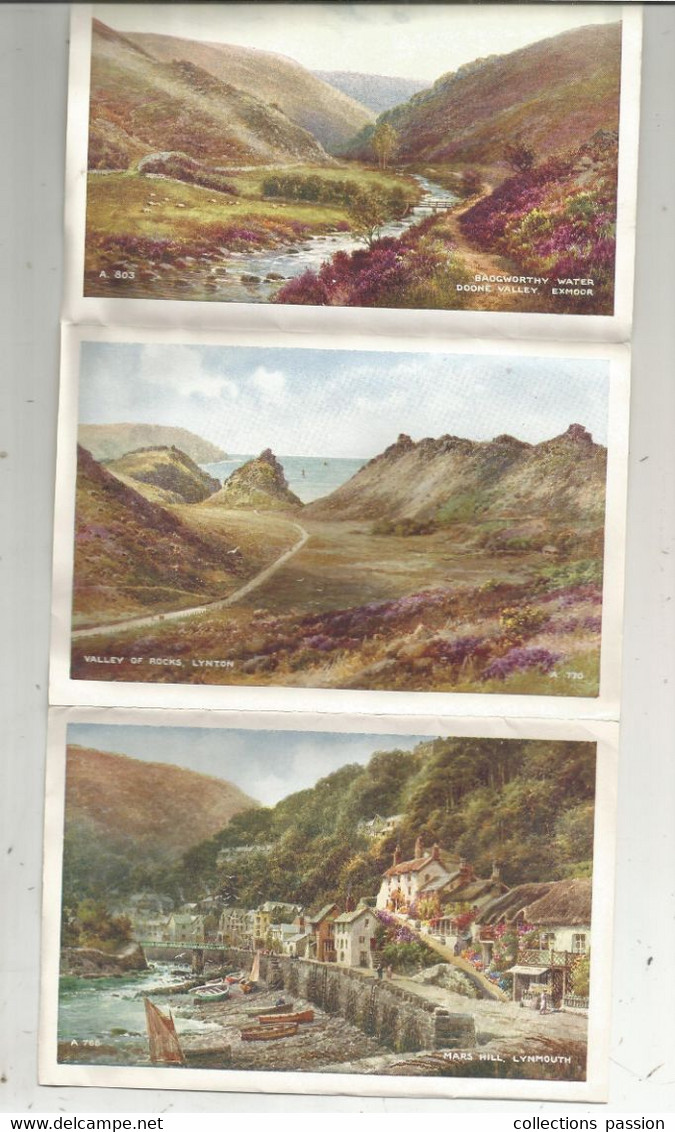 6 View Lettercard Of LYNTON & LYNMOUTH ,Angleterre , Devon ,1954 , Oblitération LAUNCESTON , 3 Scans - Lynmouth & Lynton