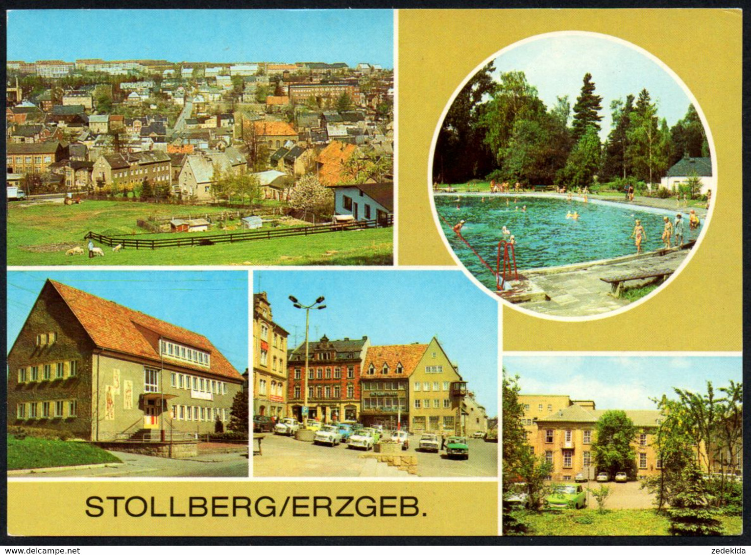 E8547 - TOP Stollberg Freibad Kulturhaus Haus Der Gewerkschaft - Bild Und Heimat Reichenbach - Stollberg (Erzgeb.)