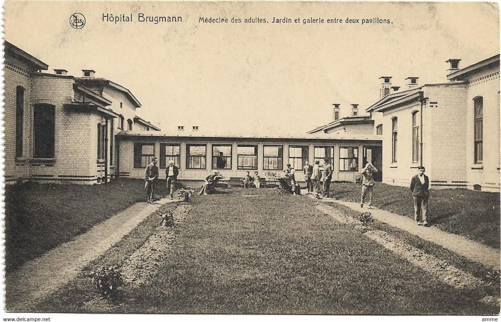 Jette     *  Hôpital Brugman - Médecine Des Adultes - Jardin Et Galerie Entre Deux Pavillons - Jette