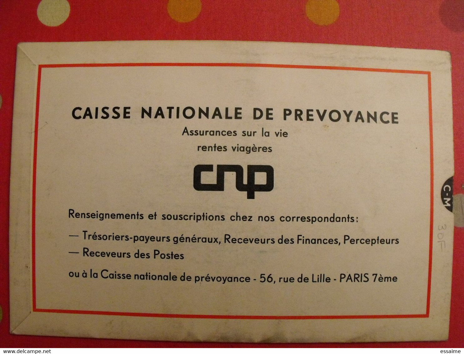 Carte De France à Coulisse Pour Connaître Les Distances Entre Villes. Caisse Nationale De Prévoyance. Assurances. 1950 - Other Plans