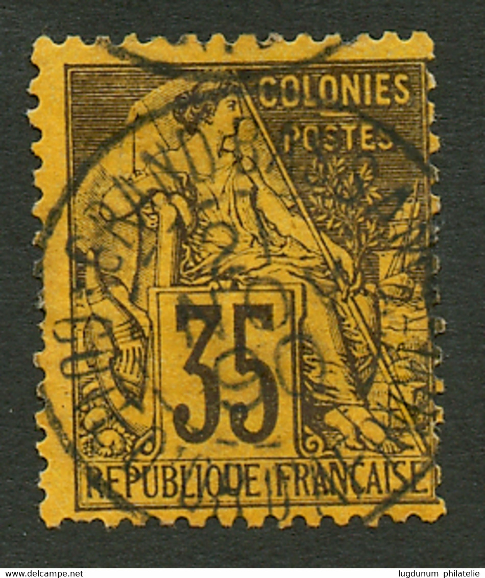 COTE D' IVOIRE - PRECURSEUR : COLONIES GENERALES 35c Obl. GRAND BASSAM COTE D' OR D' AFRIQUE. Oblitération Trés Rare Sur - Autres & Non Classés