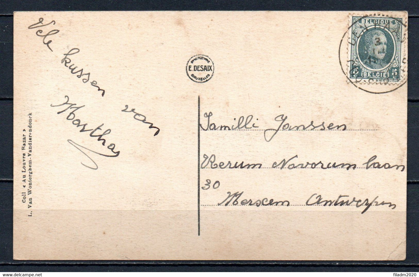 193 Op Postkaart (Coq Sur Mer) Gestempeld DEN HAAN - 1922-1927 Houyoux