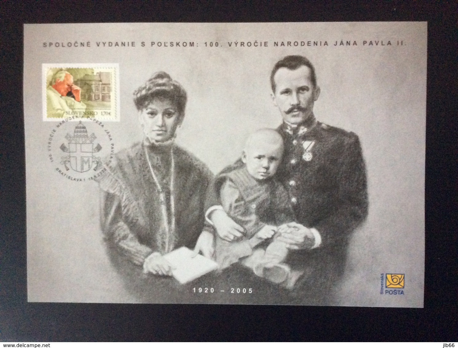 Slovaquie 2020 Grande Carte Maximum Centenaire Naissance Du Pape Jean Paul II - FDC