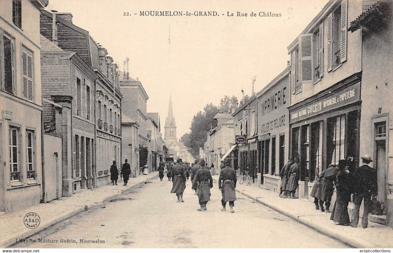 Mourmelon        51        Rue De Châlons. Imprimerie Reliure     N°22   (voir Scan) - Mourmelon Le Grand