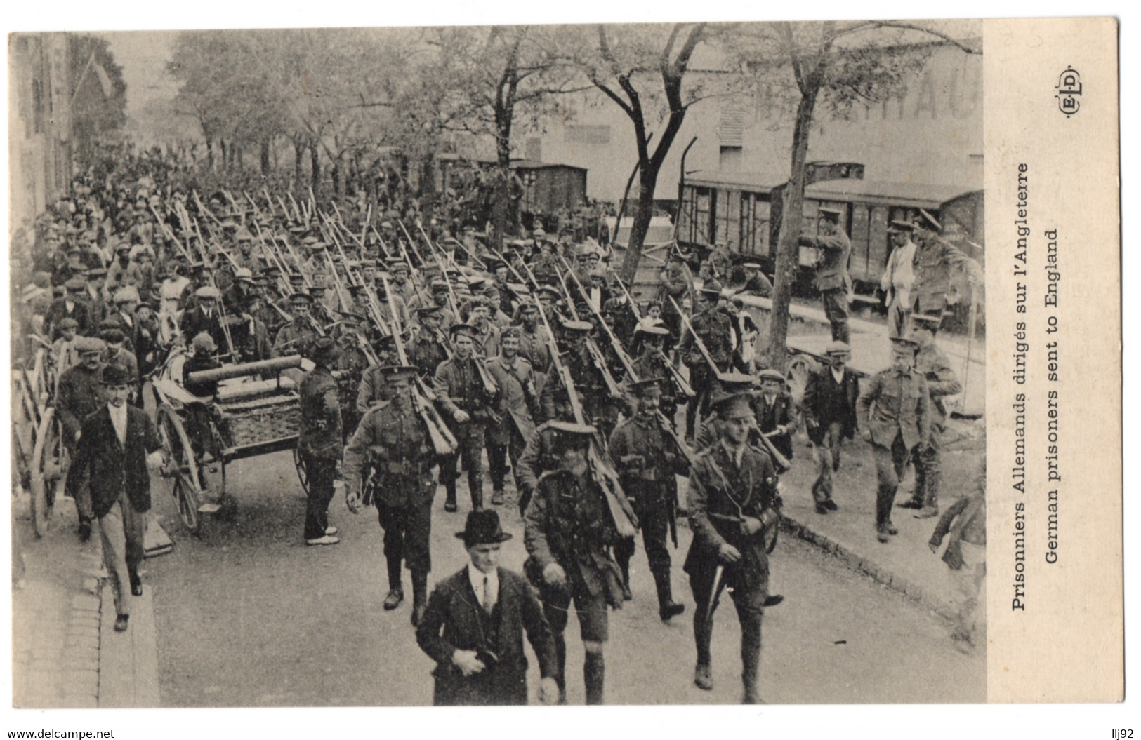 CPA Militaria - 1914-1918. Prisonniers Allemands Dirigés Sur L'Angleterre - ELD - Guerra 1914-18