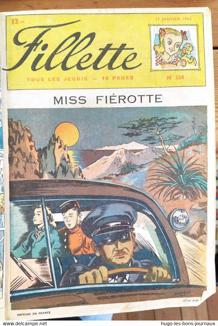 Fillette Année 1951_ De 233 à 244 ( 04 Janvier Au 23 Mars 1951)_ 244 Incomplet Et 233 Incomplet - Fillette