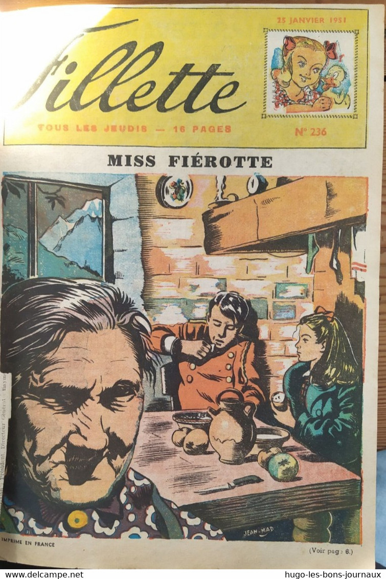 Fillette Année 1951_ De 233 à 244 ( 04 Janvier Au 23 Mars 1951)_ 244 Incomplet Et 233 Incomplet - Fillette