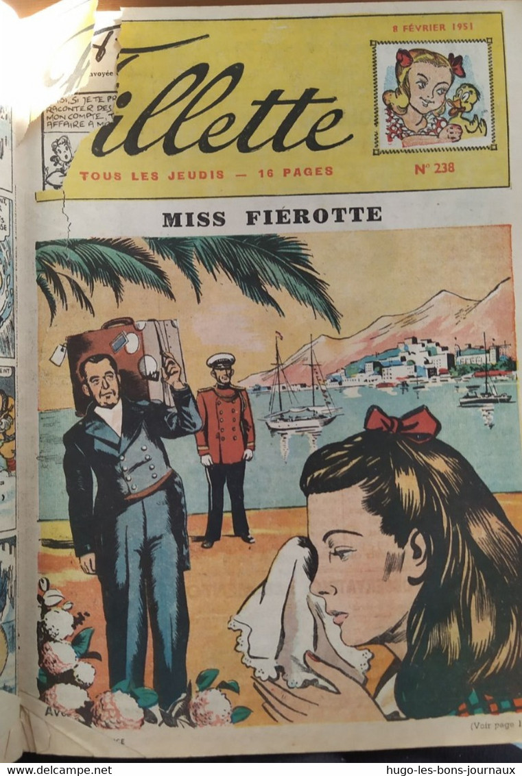 Fillette année 1951_ De 233 à 244 ( 04 janvier au 23 mars 1951)_ 244 incomplet et 233 incomplet