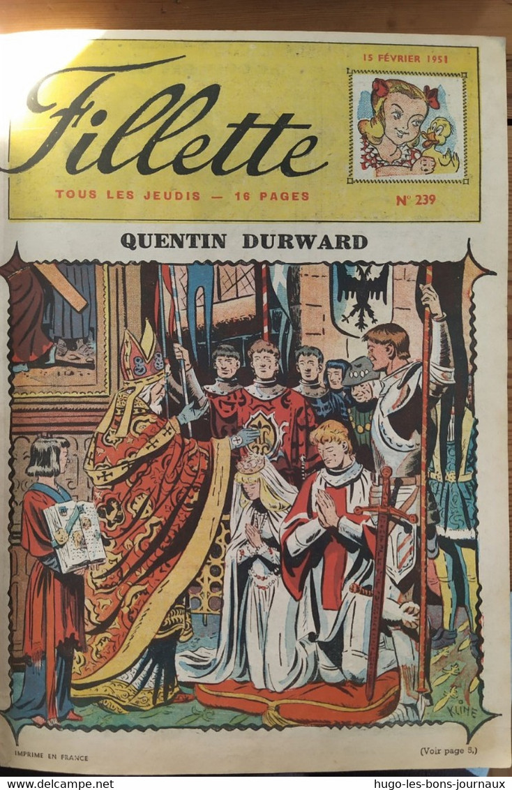 Fillette année 1951_ De 233 à 244 ( 04 janvier au 23 mars 1951)_ 244 incomplet et 233 incomplet