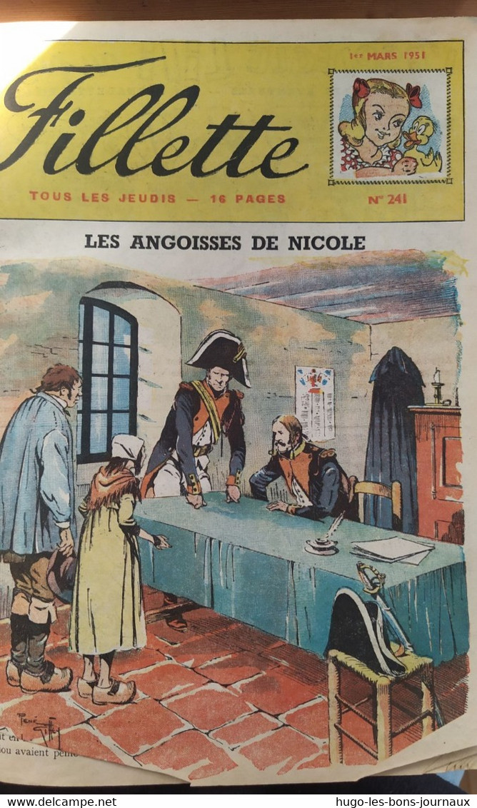 Fillette année 1951_ De 233 à 244 ( 04 janvier au 23 mars 1951)_ 244 incomplet et 233 incomplet