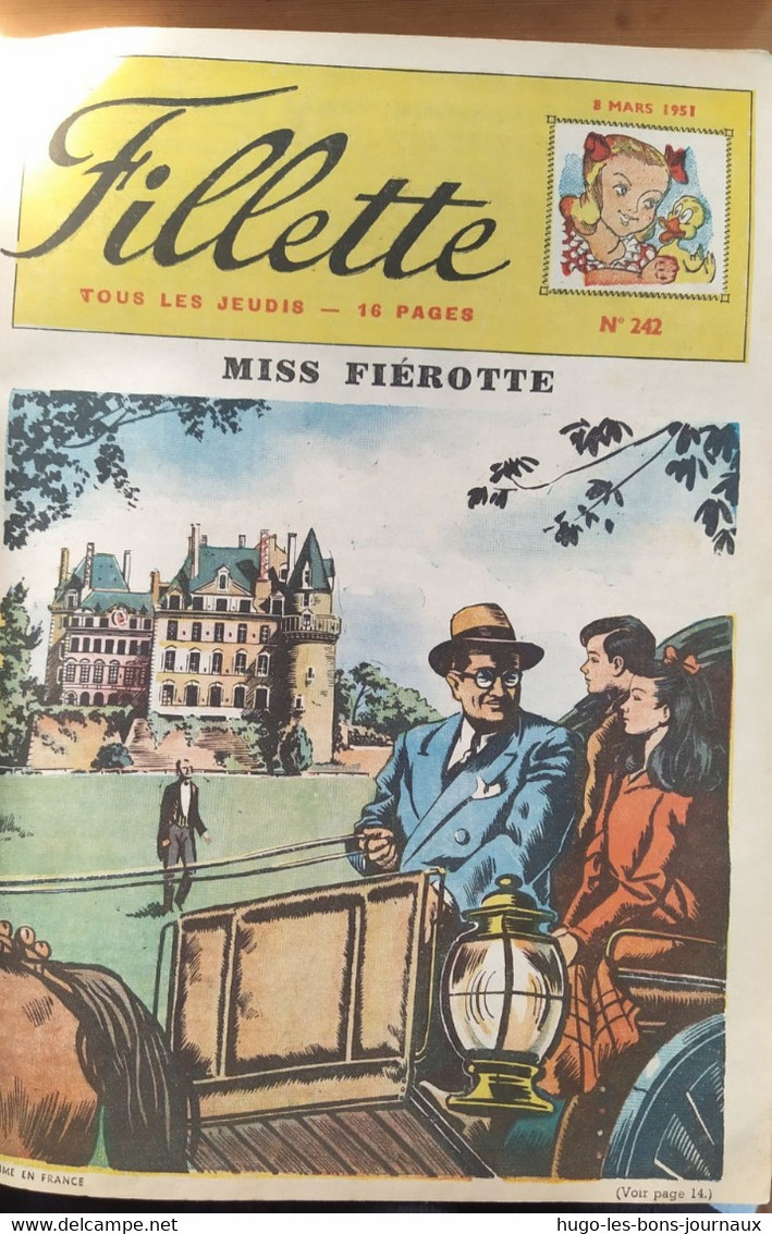 Fillette année 1951_ De 233 à 244 ( 04 janvier au 23 mars 1951)_ 244 incomplet et 233 incomplet