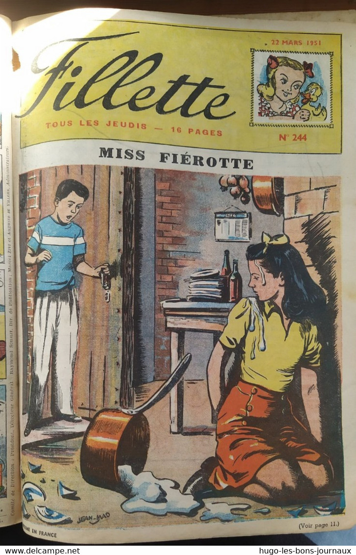 Fillette année 1951_ De 233 à 244 ( 04 janvier au 23 mars 1951)_ 244 incomplet et 233 incomplet