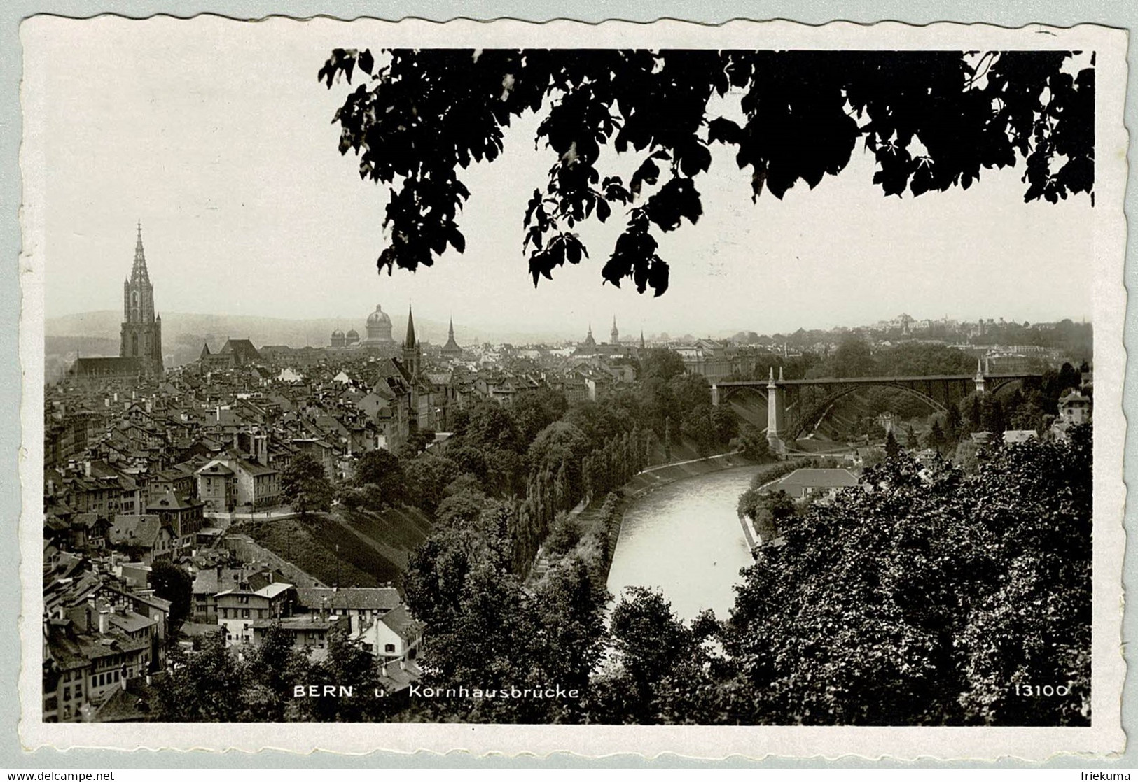 Schweiz / Helvetia 1935, Ansichtskarte Bern Und Kornhausbrücke Bern - Mühlehorn, Verkehrskongress Montreux - Other & Unclassified