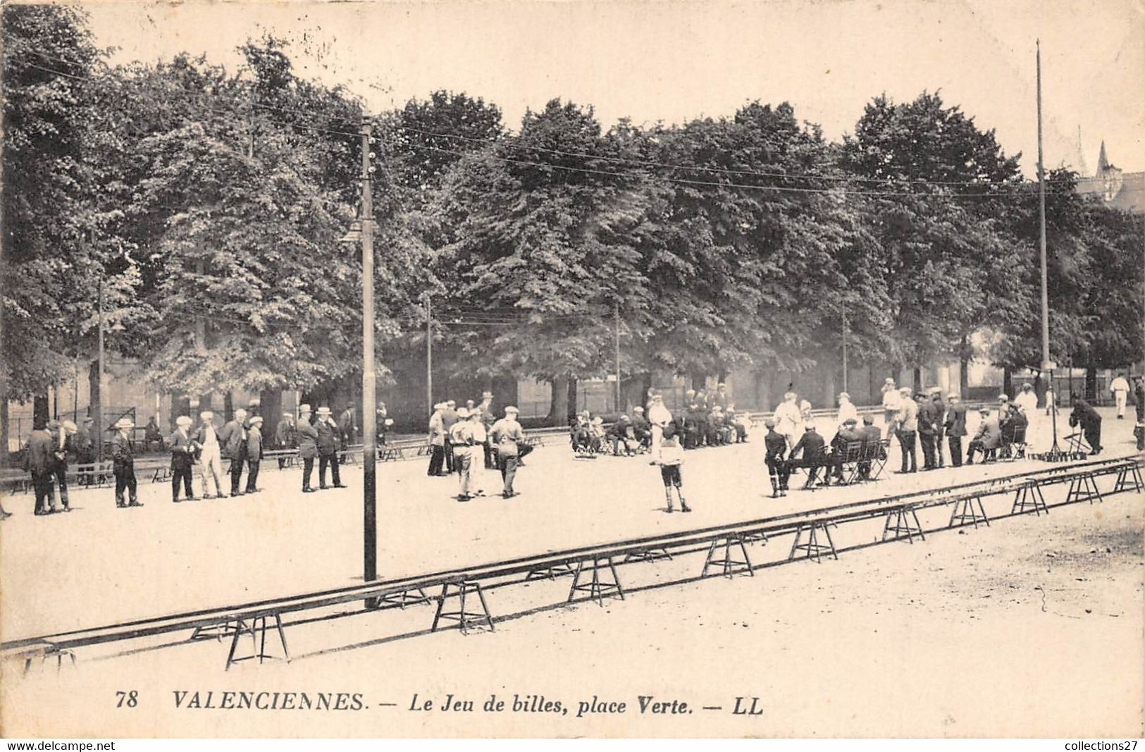 59-VALENCIENNES- LE JEU DE BILLES , PLACE VERTE - Valenciennes