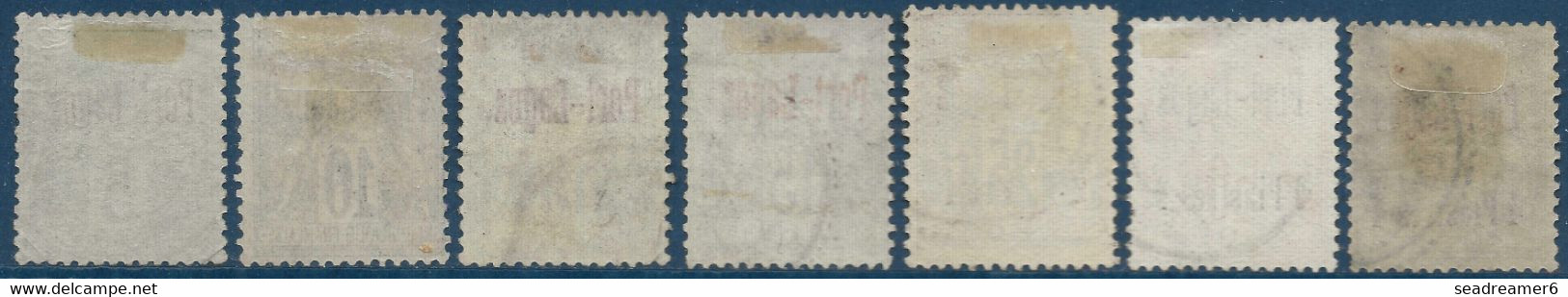 France Colonies 7 Timbres Port Lagos N°1 à 6 Et 3a Surcharge Rouge Oblitérés Et Tous TTB - Usados