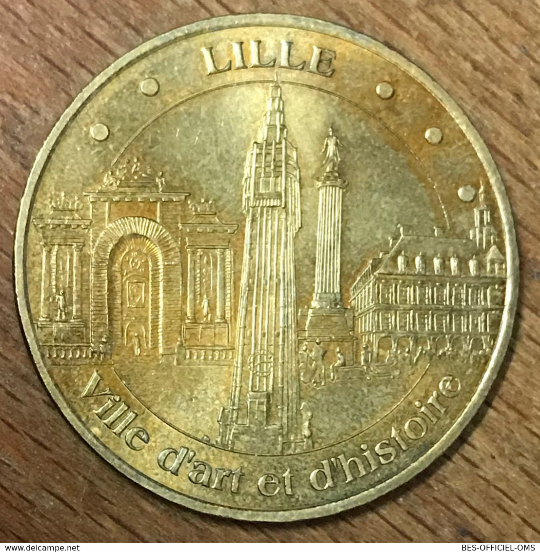 59 LILLE VILLE D'ART ET D'HISTOIRE MDP 2006 MÉDAILLE SOUVENIR MONNAIE DE PARIS JETON TOURISTIQUE MEDALS COINS TOKENS - 2006