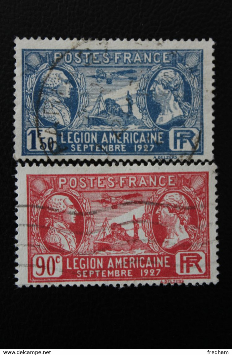 1927,FRANCE Y&T NO 244 ET 245 90C ROUGE ET 1f.50 OUTREMER VISITE DE LA LEGION AMERICAINE  OBLITERES...TB - Sonstige & Ohne Zuordnung