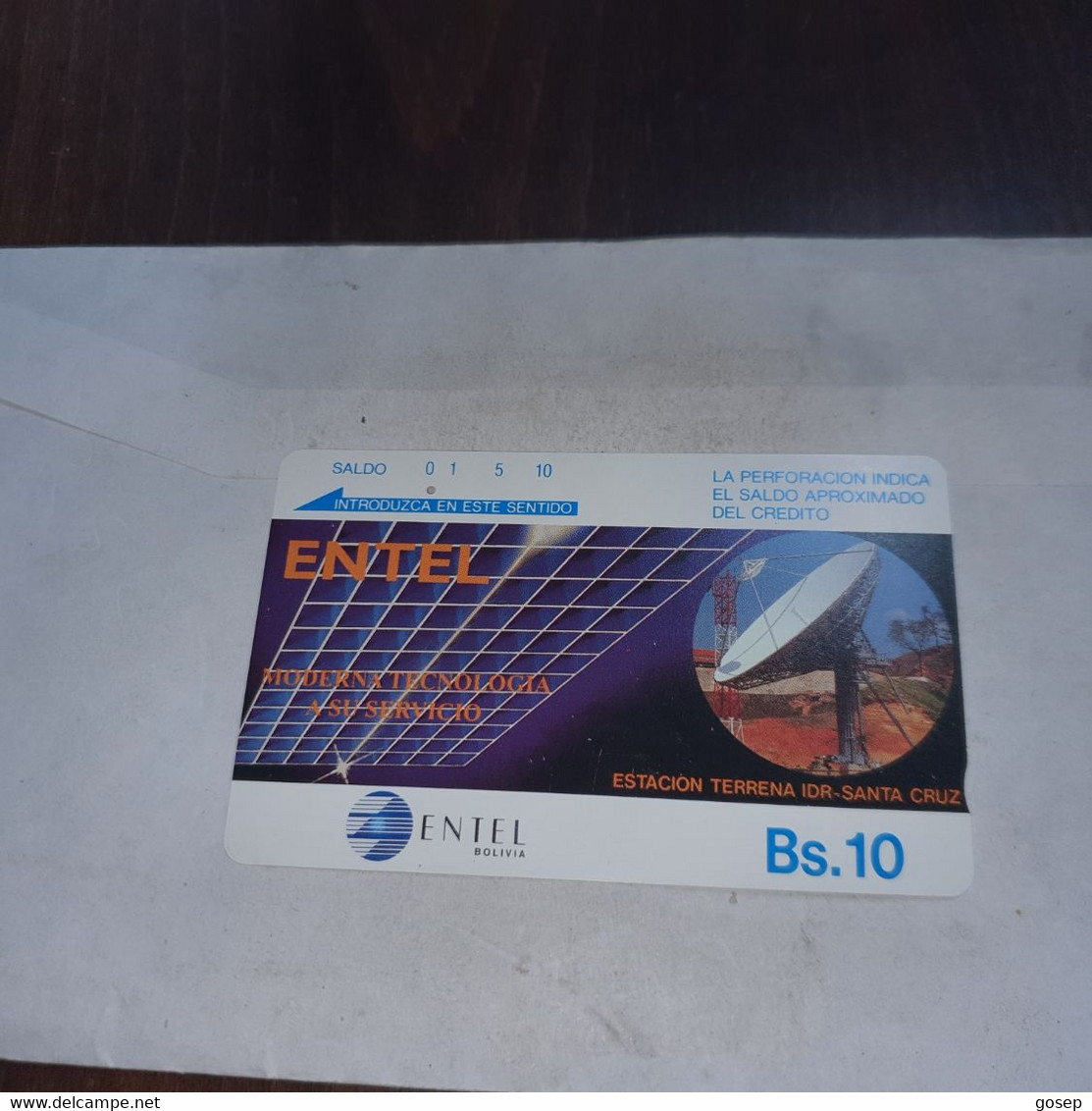 Bolivia-modern Tecnologia-(10)-(?)-(bs.10.00)-used Card+1prepiad Free - Bolivien