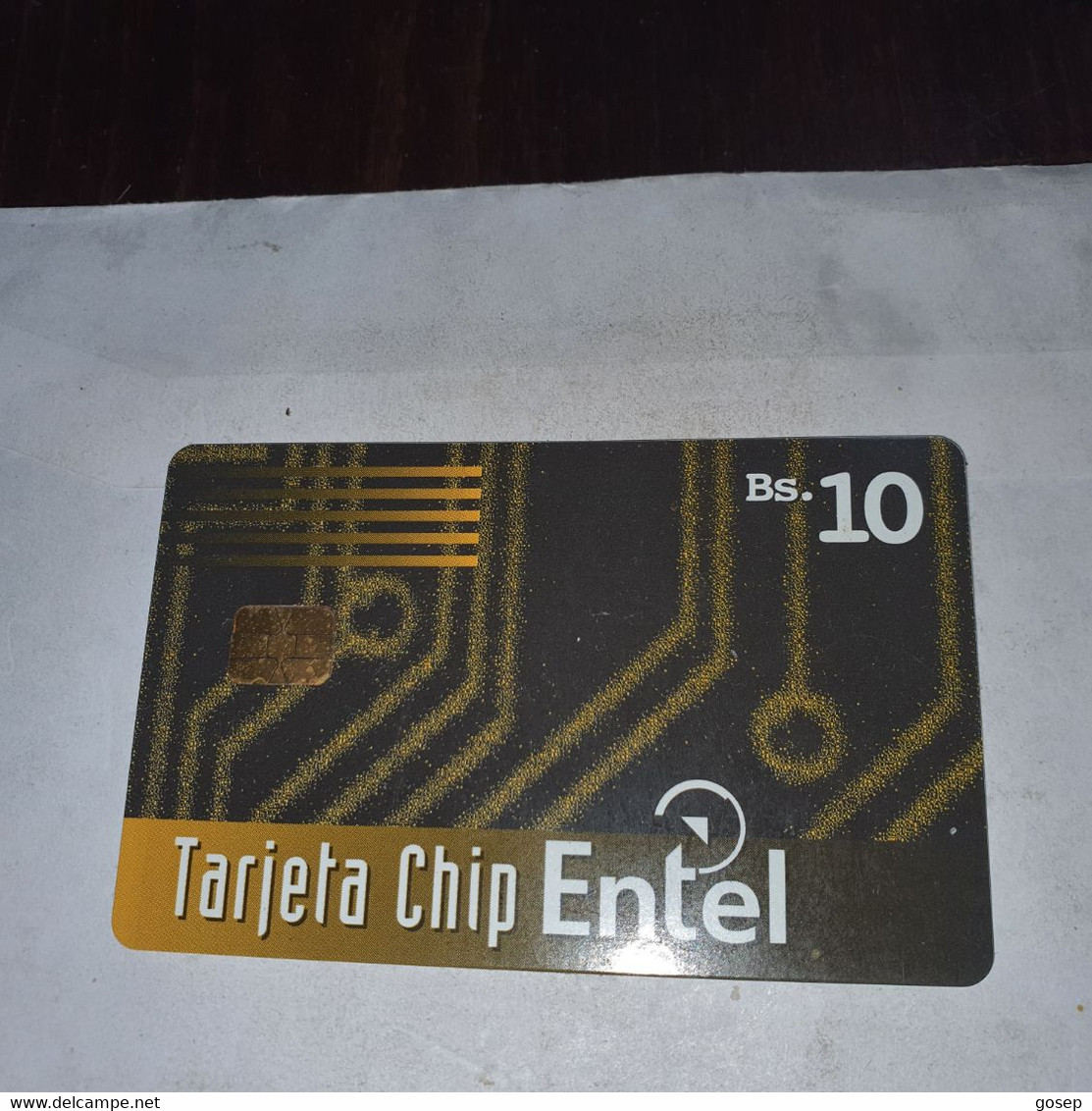 Bolivia-tarjeta Chip Intel-(13)-(?)-(bs.10)-used Card+1prepiad Free - Bolivien