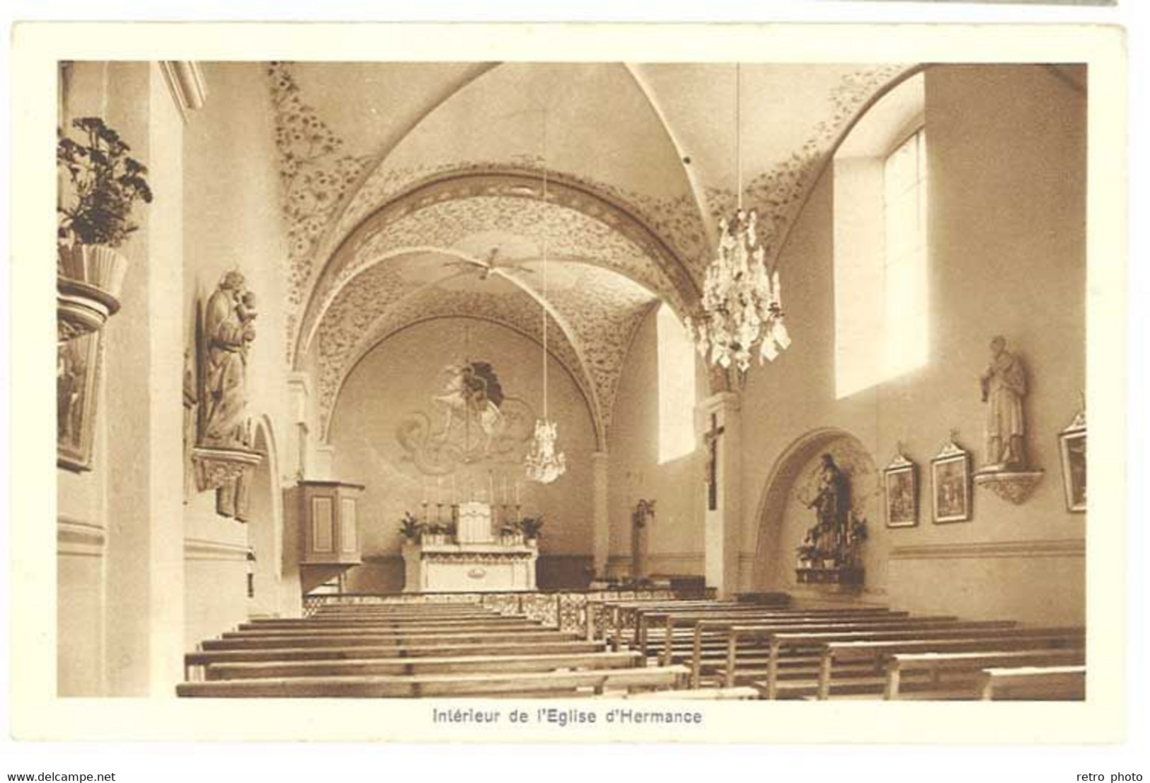 Cpa Suisse - Intérieur De L'église D'Hermance - Hermance