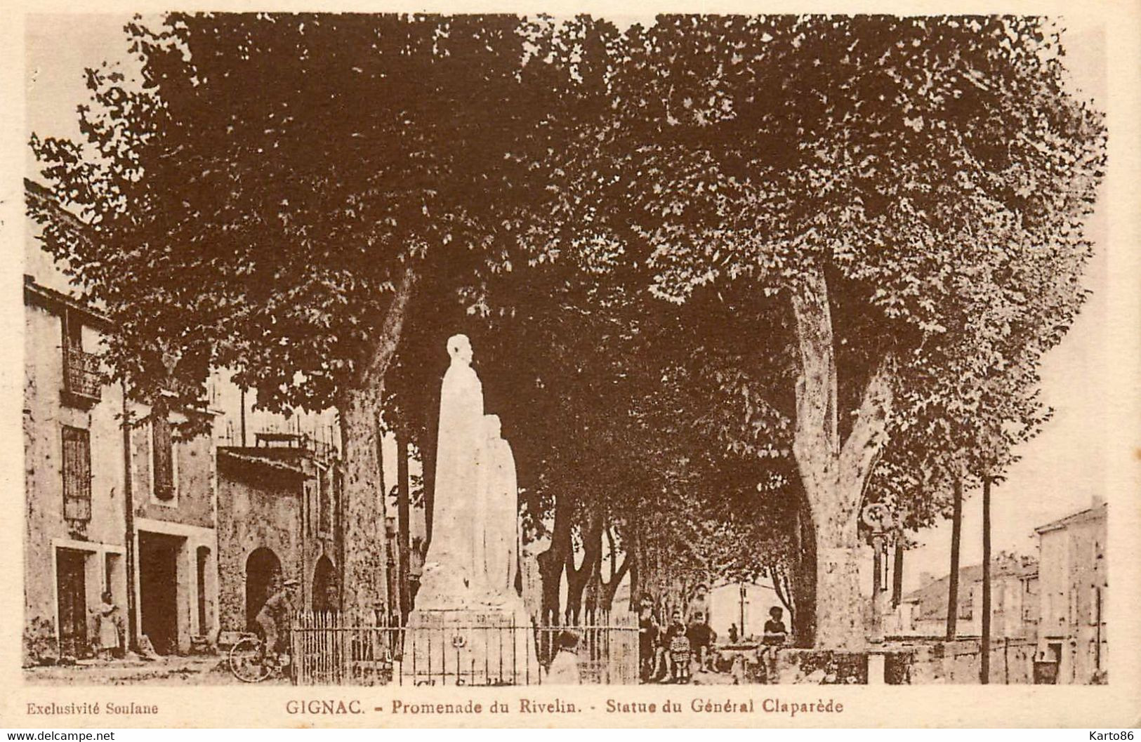 Gignac * Place Promenade Du Rivelin * Statue Du Général Claparède * Enfants - Gignac