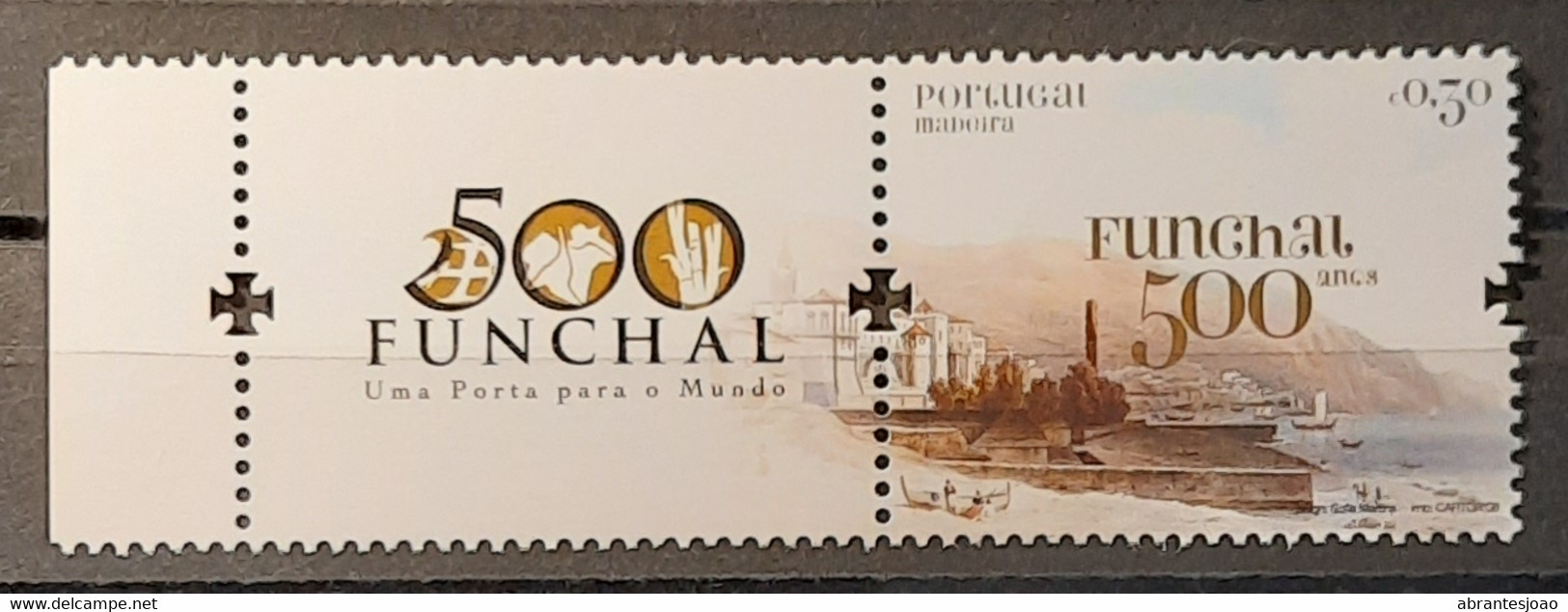 Portugal - 2008 - MNH As Scan - 500 Years Of Funchal - Madeira - Corporate - 1 Stamp With Label - Nuovi