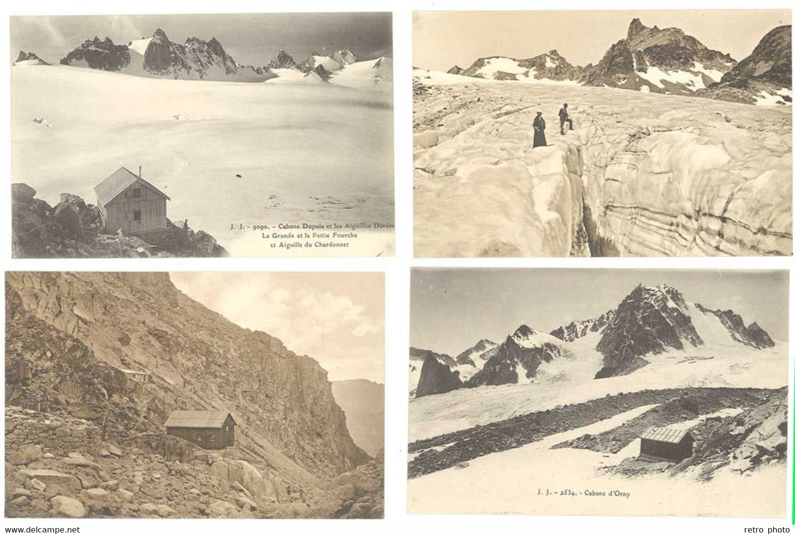 4 Cpa Suisse - Glacier, Cabane D'Orny ( Refuges ), Cabane Dupuis ... - Orny