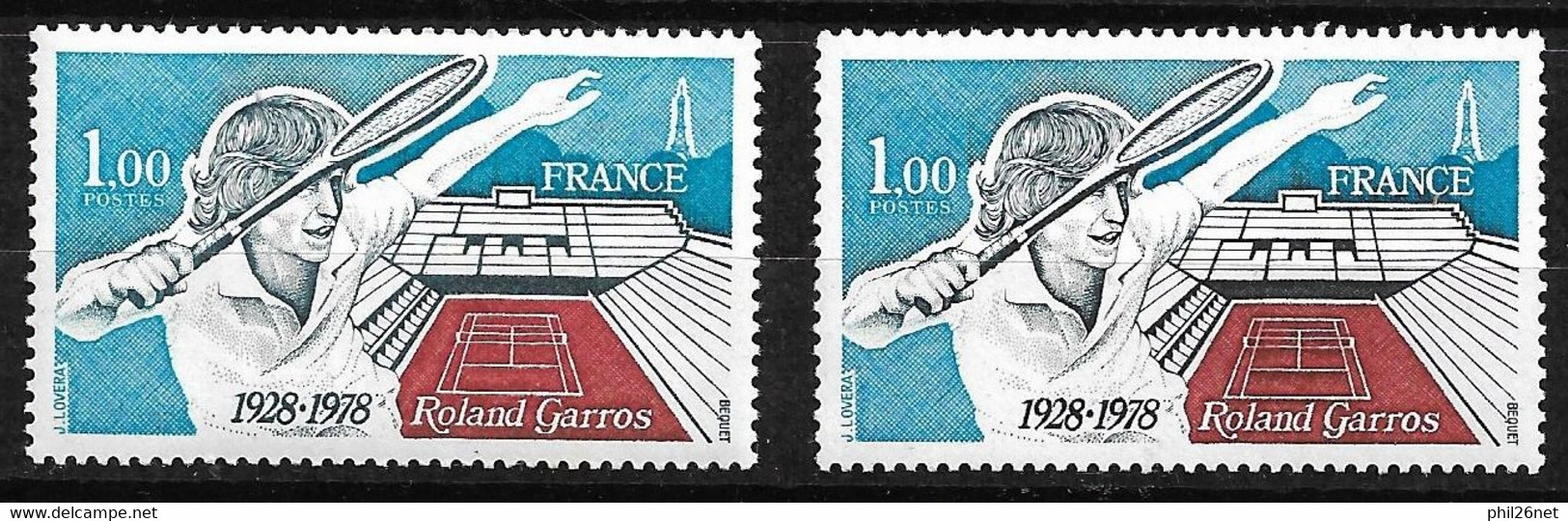 France  N° 2012 Et 2012a  Gomme Tropicale  Neufs  * * B/ TB     Voir Scans       - Unused Stamps