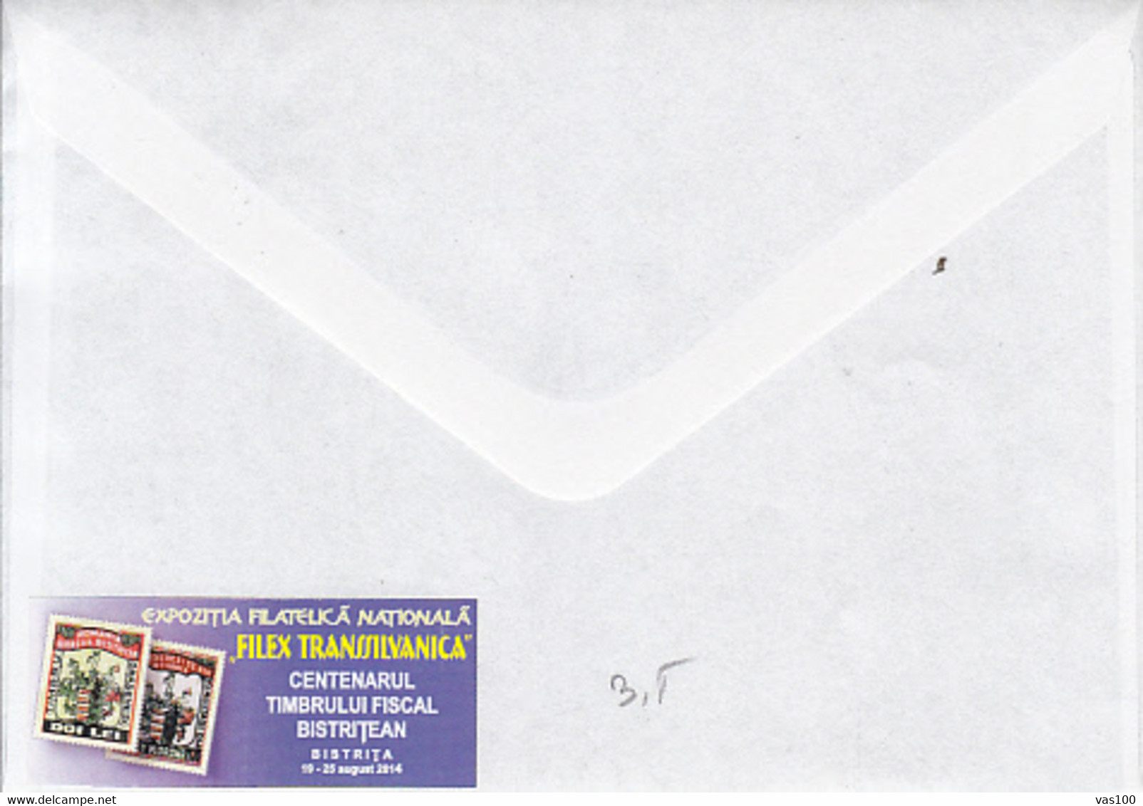 BISTRITA STAMP ISSUE ANNIVERSARY, SPECIAL COVER, 2014, ROMANIA - Lettres & Documents