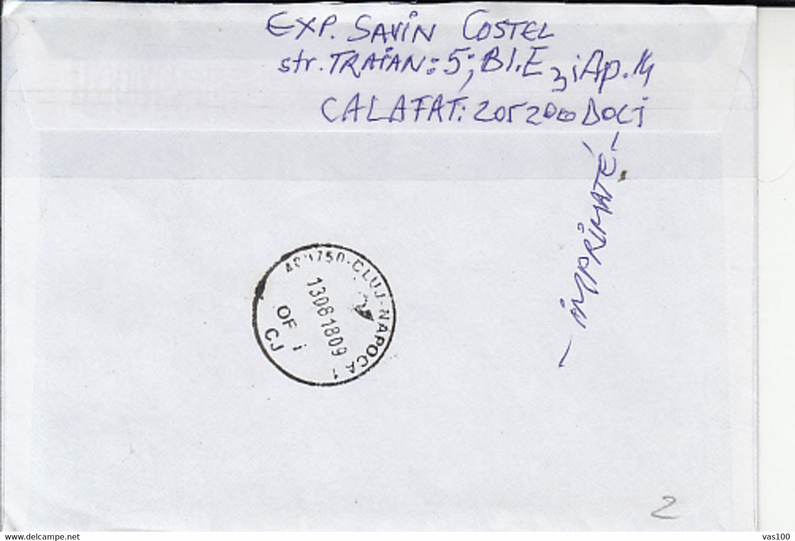 EUROPEAN ROBIN STAMPS ON COVER, 2018, ROMANIA - Storia Postale