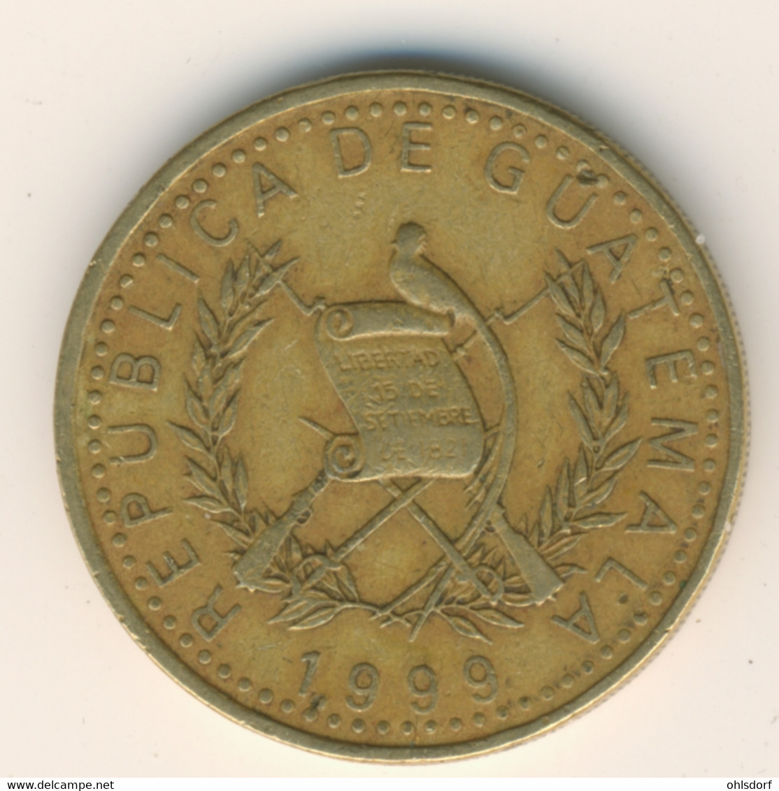 GUATEMALA 1999: 1 Quetzal, KM 284 - Guatemala