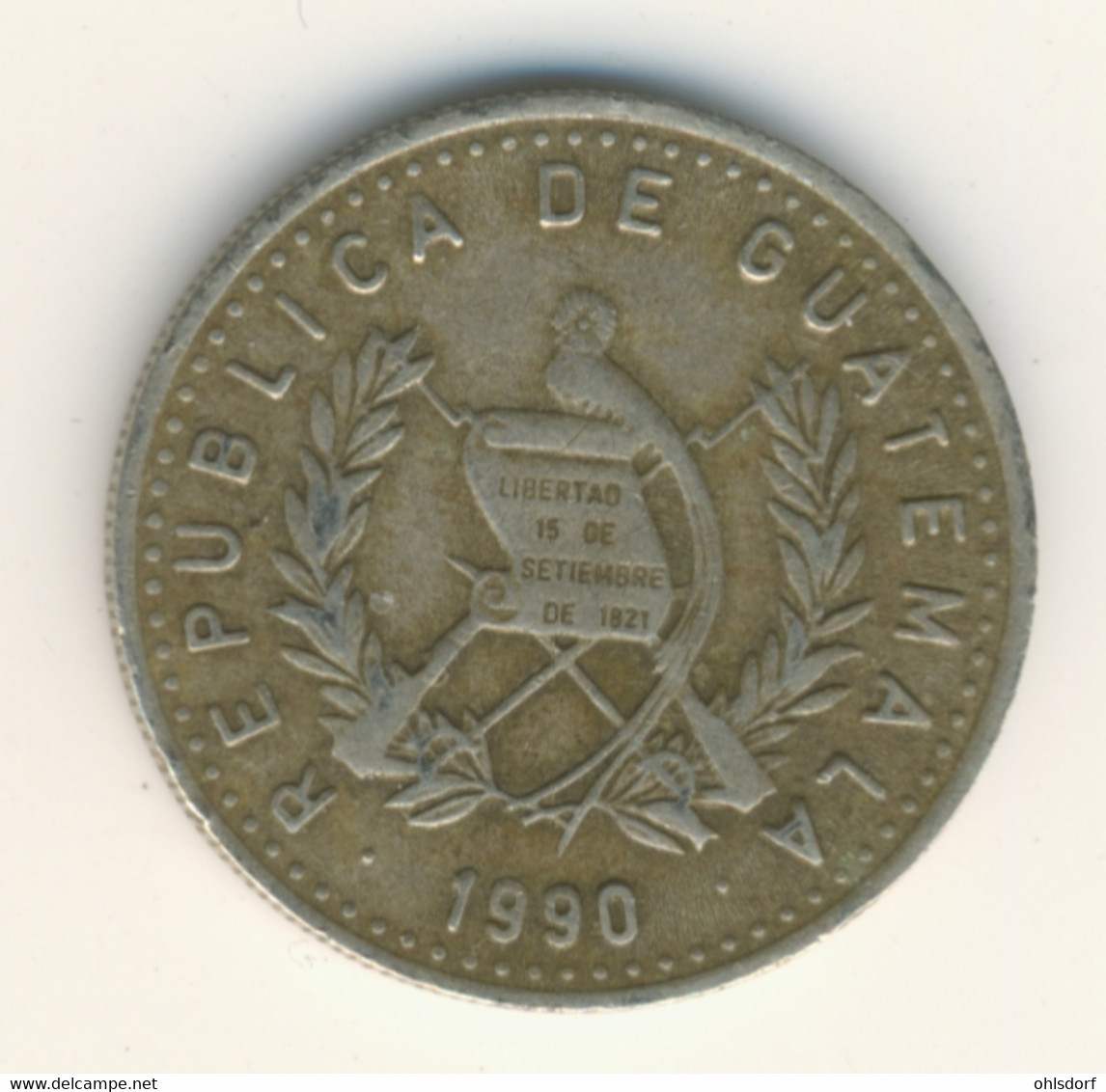 GUATEMALA 1990: 10 Centavos, KM 277 - Guatemala