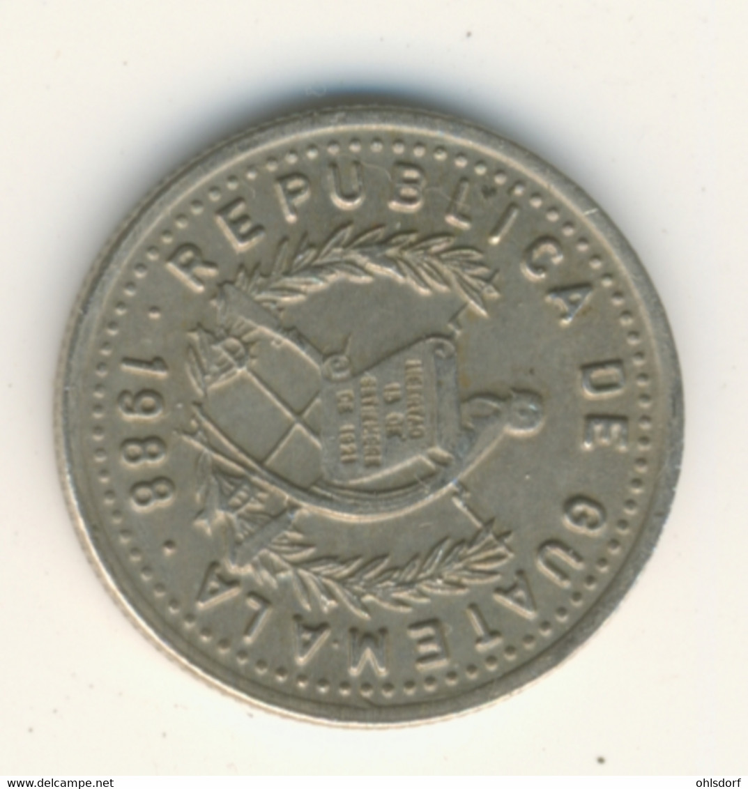 GUATEMALA 1988: 5 Centavos, KM 276 - Guatemala