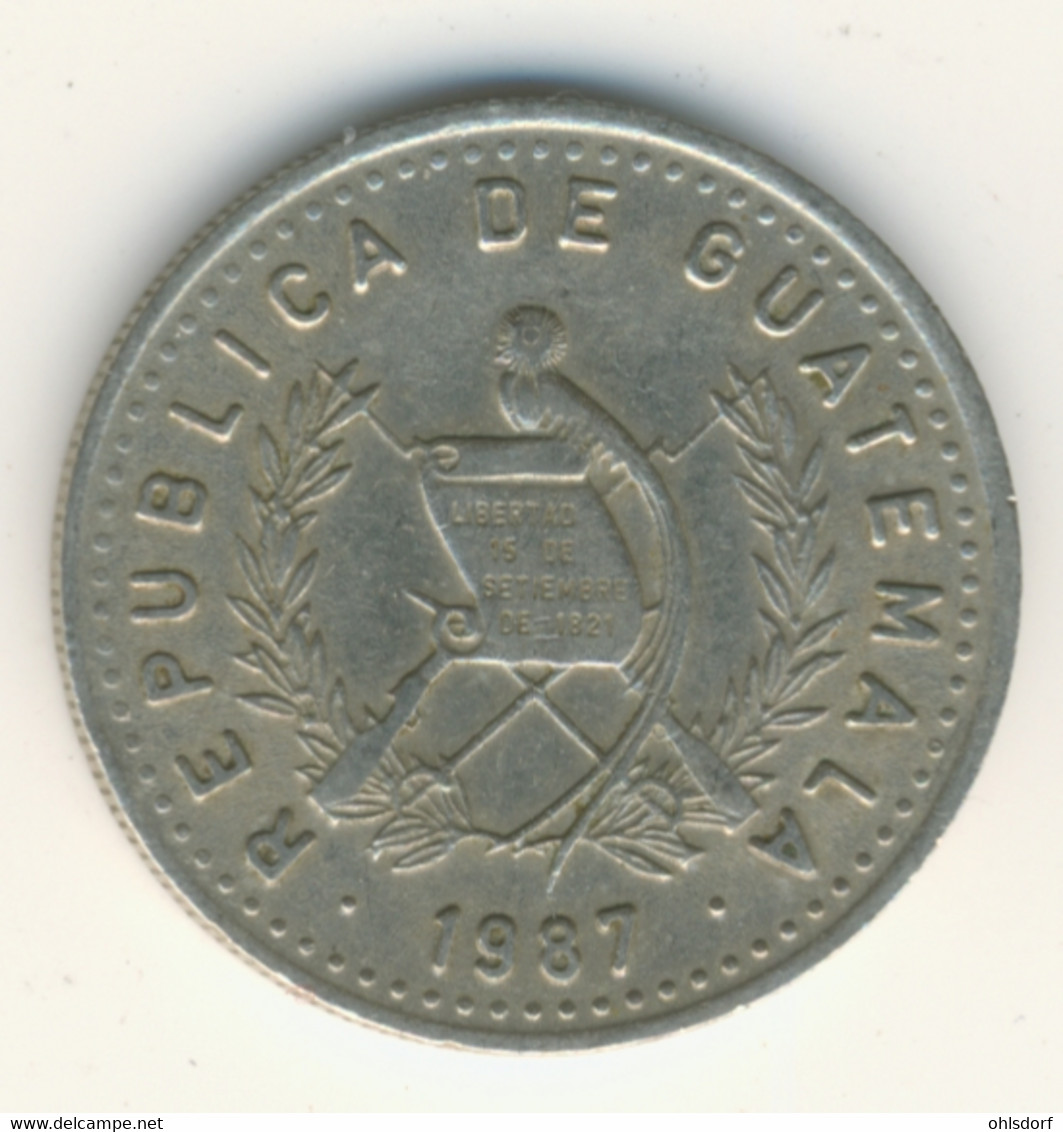 GUATEMALA 1987: 10 Centavos, KM 277 - Guatemala