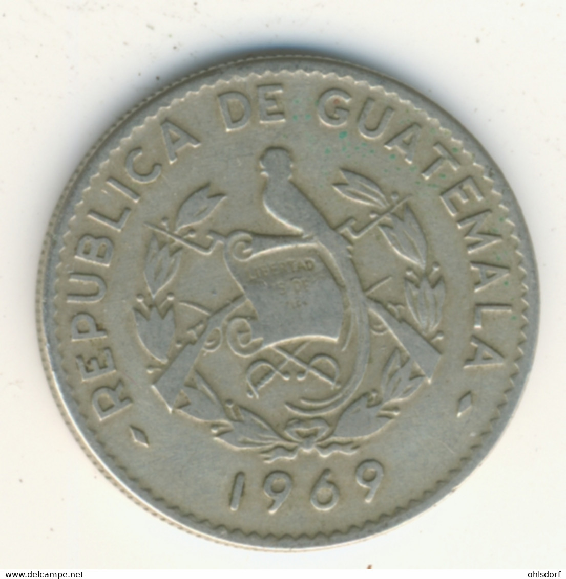 GUATEMALA 1969: 10 Centavos, KM 267 - Guatemala