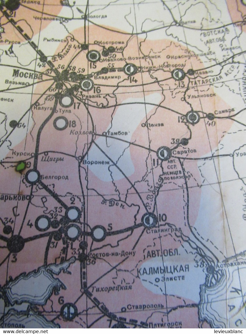 Carte Géographique Ancienne/Russie/ CCCP/ Hydrographique/Electrisation ? / Sokolov Et Ouvanov/Vers 1917-1925      PGC379 - Lingue Slave