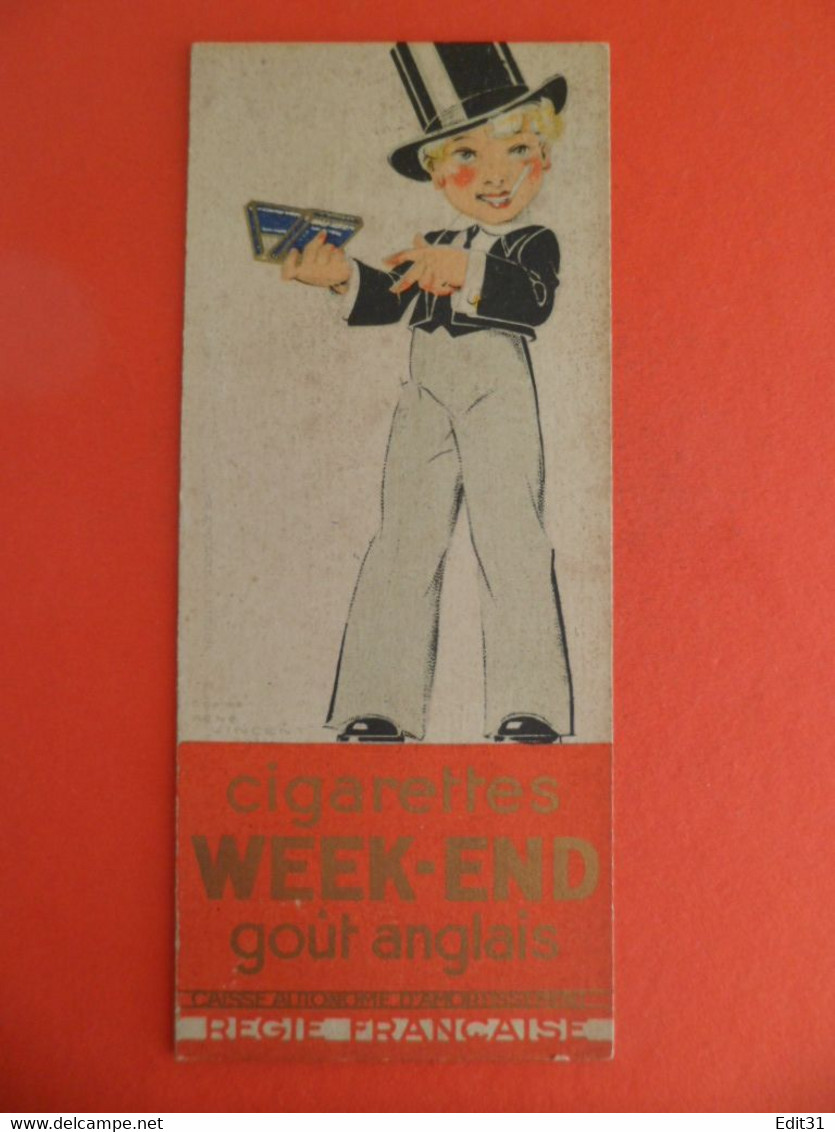 Carton Publicite Cigarettes BALTO - Gout Americain - Regie Francaise - Verso Cigarettes WEEK-END - Gout Anglais - Werbeartikel