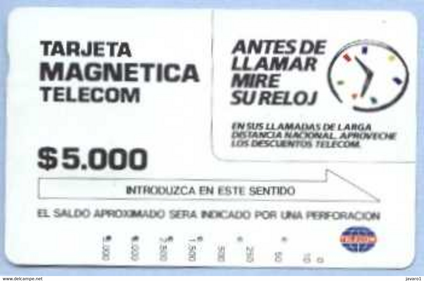 COLOMBIA : COLMT08 $5000 Antes LLamar Mire Su Rel USED - Colombia