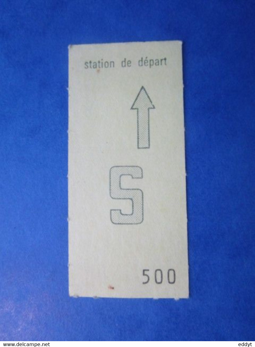 TICKET Métro Autobus RATP SNCF - PARIS - " S " SAMEDI - 2° Classe - Beige - TBE - Welt