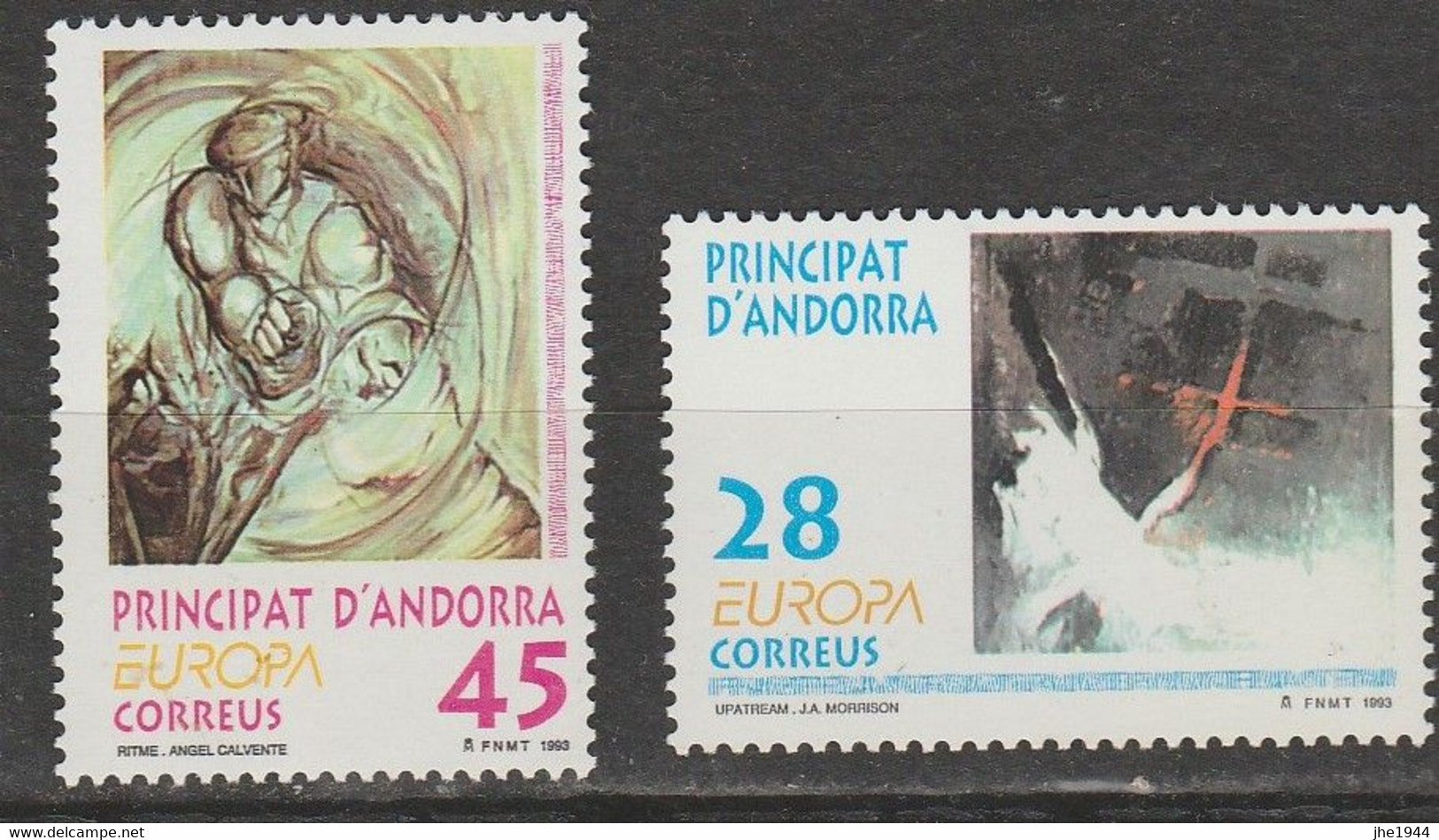 Andorre Espagnol Europa 1993 N° 222/ 223 ** Art Contemporain - 1993