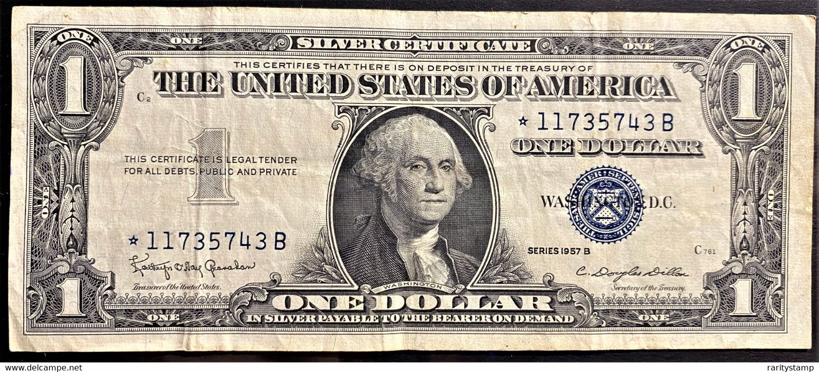 STATI UNITI 1957 SILVER CERTIFICATE STAR CIRC  STAR 11735743 B - Certificati D'Argento (1928-1957)