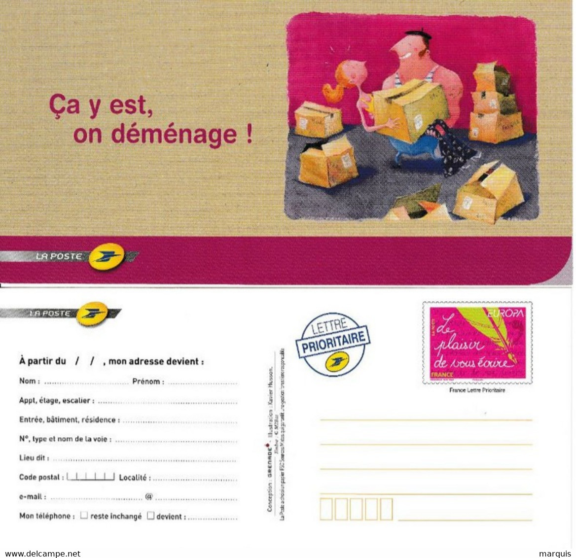 Carte De Changement D'adresse Pré-timbrée, Neuve - Prêts-à-poster: Other (1995-...)