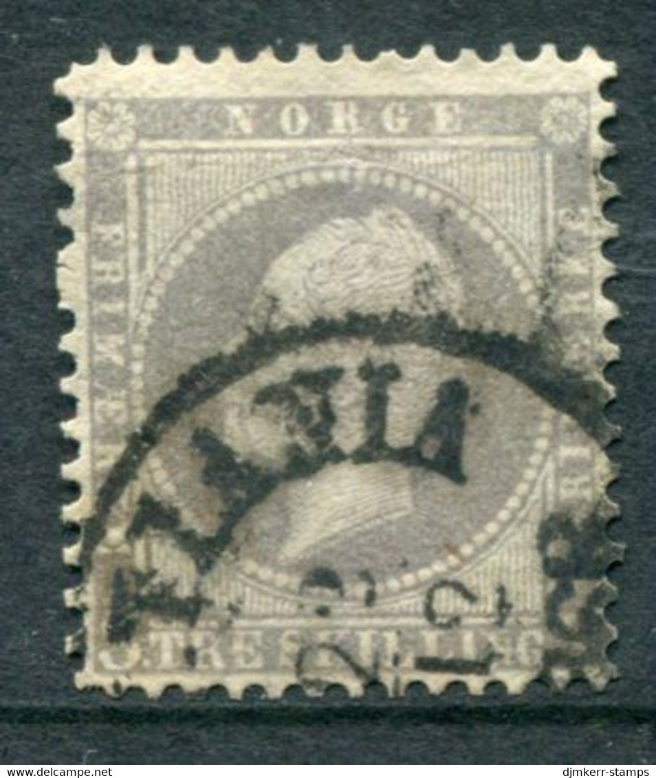 NORWAY 1857 King Oscar 3 Sk. Used.  Michel 3 - Usati