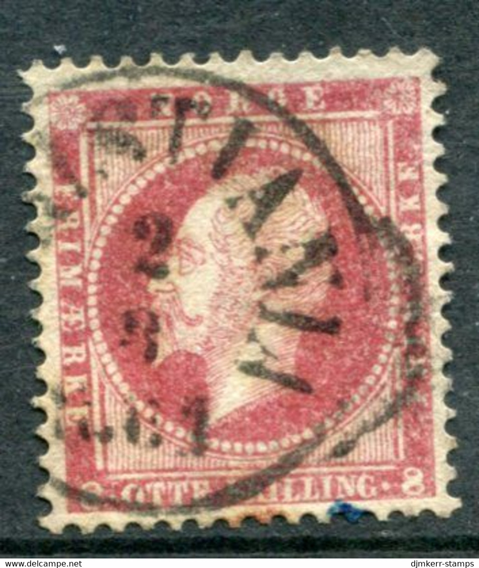 NORWAY 1856 King Oskar 8 Sk. Used.  Michel 5 - Used Stamps