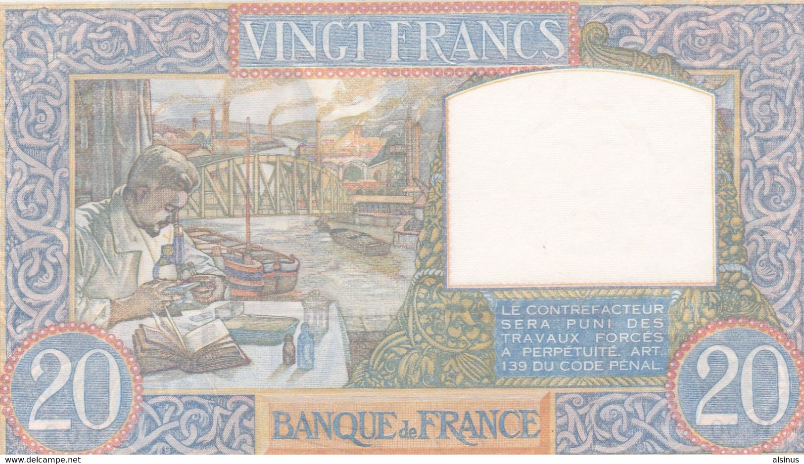 BILLET - 20 FRANCS - SCIENCE ET TRAVAIL - TYPE 1940 - N° 12 - 7.12.1939 - NEUF - 20 F 1939-1942 ''Science Et Travail''