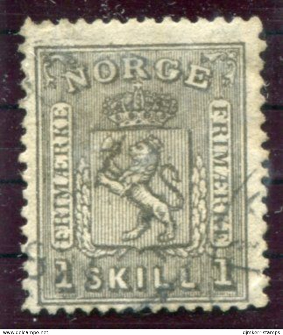 NORWAY 1868 Arms 1 Sk.  Used. Michel 11 - Gebruikt