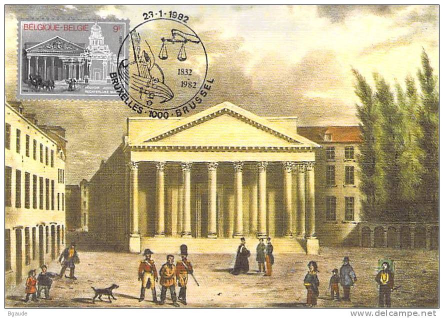 BELGIQUE CARTE MAXIMUM NUM.YVERT 2035 PALAIS JUSTICE BRUXELLES - 1981-1990